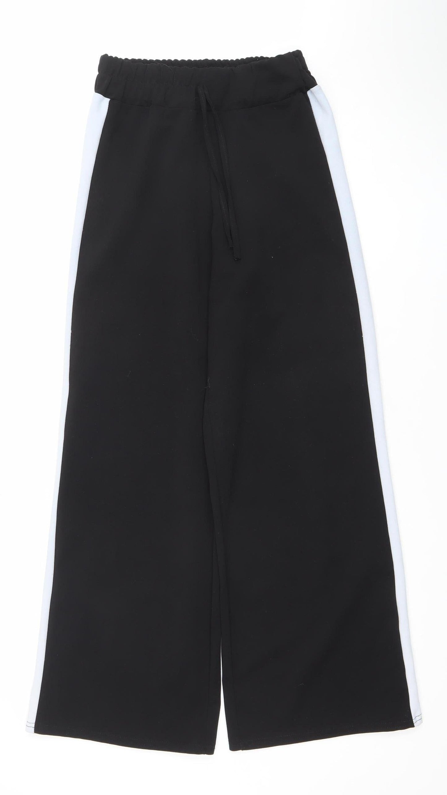 Womens UK Size 8 Misspap Regular Fit Jogger Black Trousers