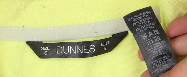 Womens UK Size S Dunnes Yellow Pullover Sweatshirt