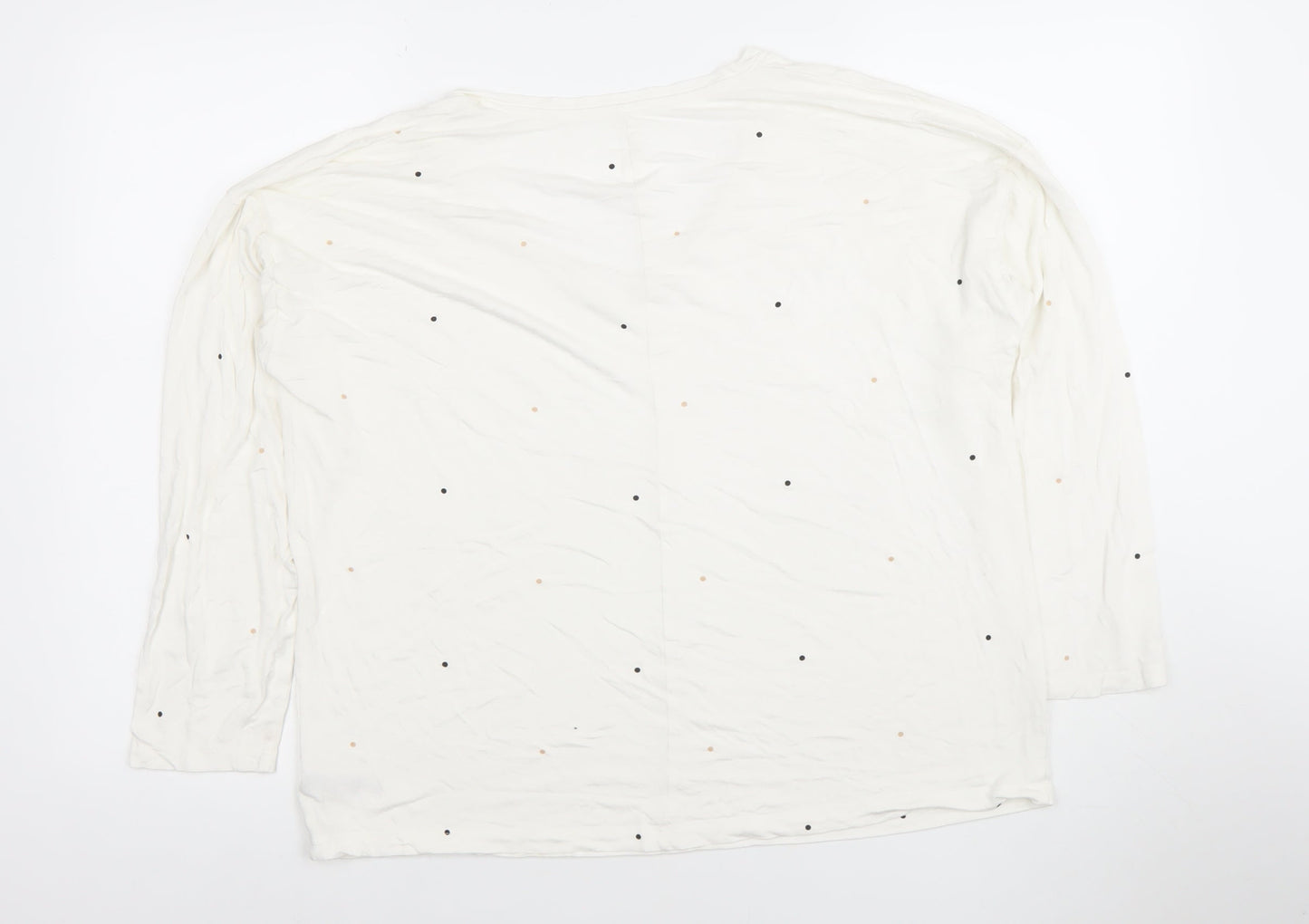 Womens UK Size 14 Dunnes Stores Ivory Basic T-Shirt
