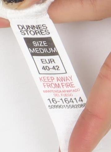 Womens UK Size 14 Dunnes Stores Ivory Basic T-Shirt