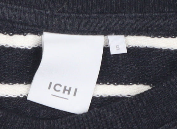 Womens UK Size S ICHI Black Pullover Sweatshirt