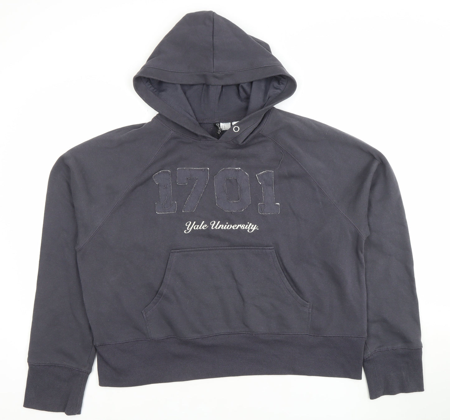 H&M Divided Yale University Navy Hoodie Womens Size 12 Cotton Blend