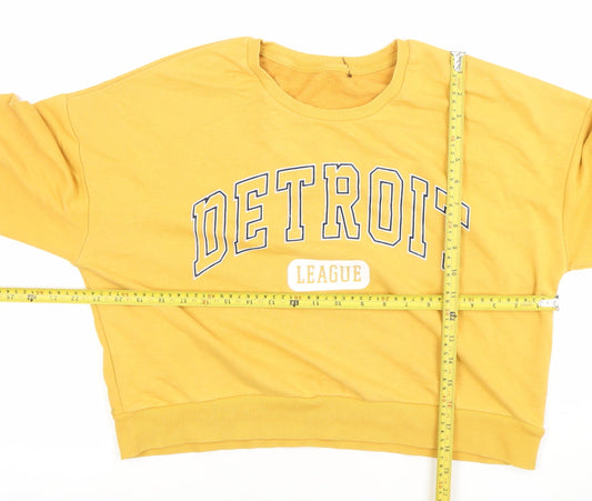 Womens UK Size 12 New Look Yellow Pullover Sweatshirt