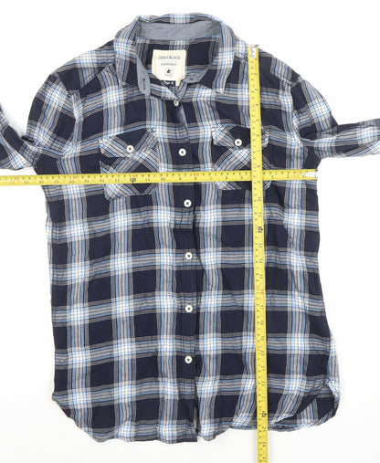Womens UK Size 8 SoulCal & Co Blue Classic Button-Up