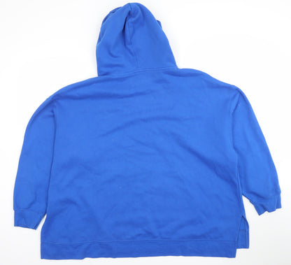 Dunnes Women’s Blue Pullover Hoodie XL Cotton Blend Casual