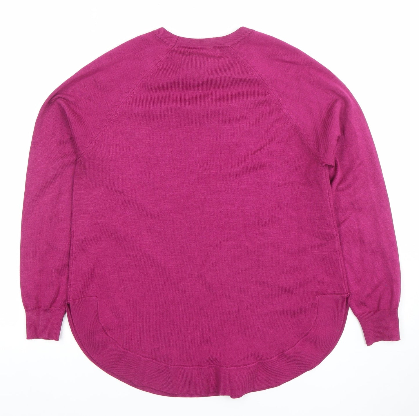 Gallery Women's Pink Crew Neck Long Sleeve Knit Jumper Size S