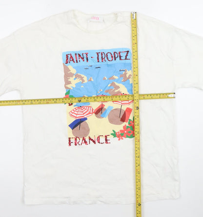 Womens UK Size S Savida White Basic T-Shirt