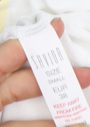 Womens UK Size S Savida White Basic T-Shirt