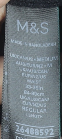 Marks and Spencer Men's Black Joggers Medium Regular Fit