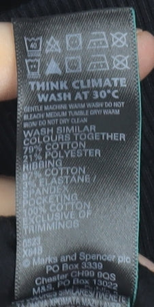 Marks and Spencer Men's Black Joggers Medium Regular Fit