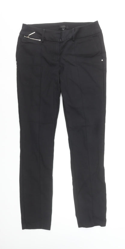 River Island Womens Black Stretch Slim Fit Tall Work Trousers Size 10L