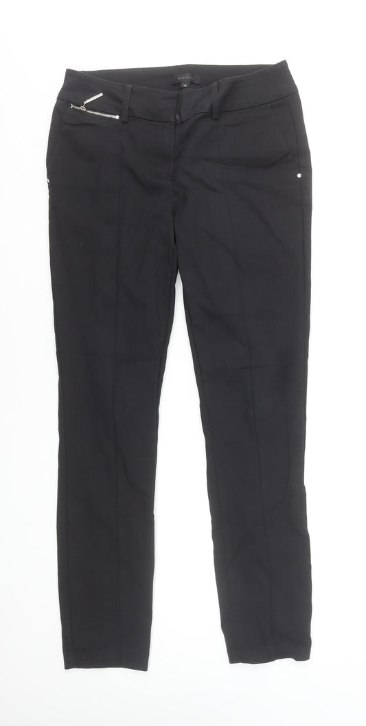 River Island Womens Black Stretch Slim Fit Tall Work Trousers Size 10L