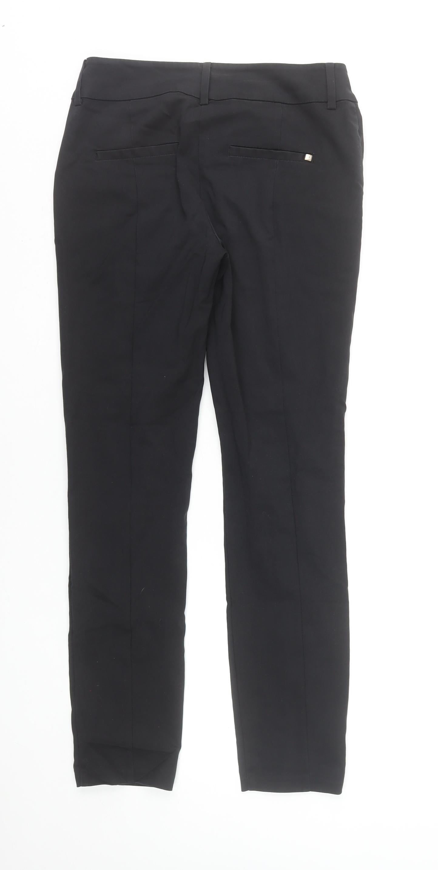 River Island Womens Black Stretch Slim Fit Tall Work Trousers Size 10L