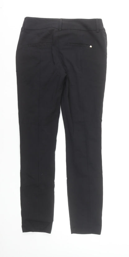 River Island Womens Black Stretch Slim Fit Tall Work Trousers Size 10L