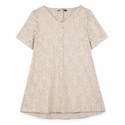 Womens UK Size 20 Yours Beige Basic T-Shirt