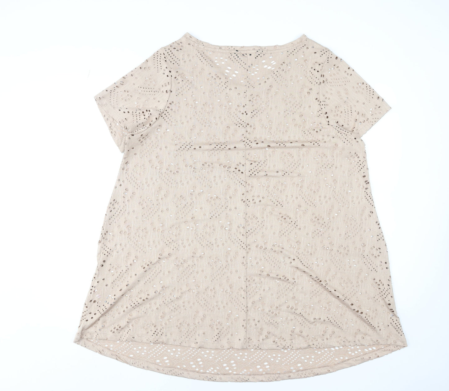 Womens UK Size 20 Yours Beige Basic T-Shirt