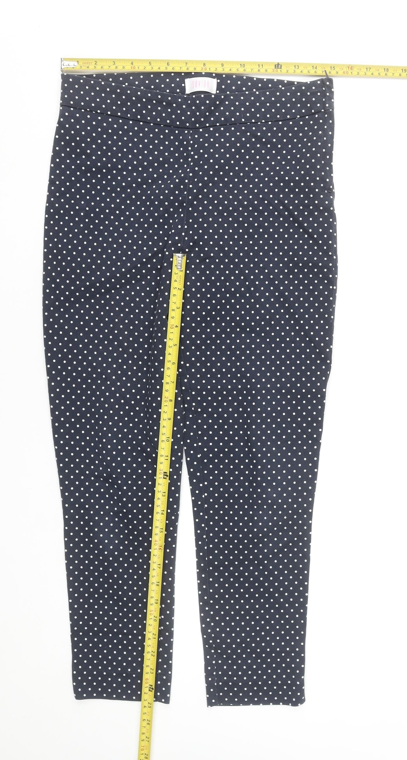 Womens UK Size 10 Savida Slim Fit CasualWorkwear Blue Trousers
