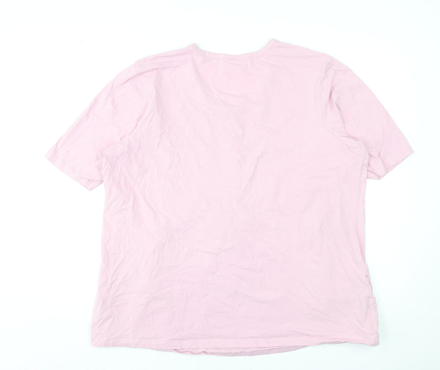 Cotton Traders Women Pink Orchid Size 26 Tunic Top Short Sleeve