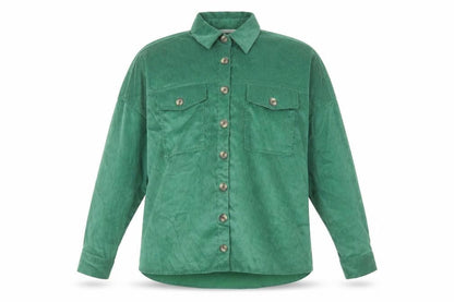 Womens UK Size XS Stradivarius Green Basic Button-Up