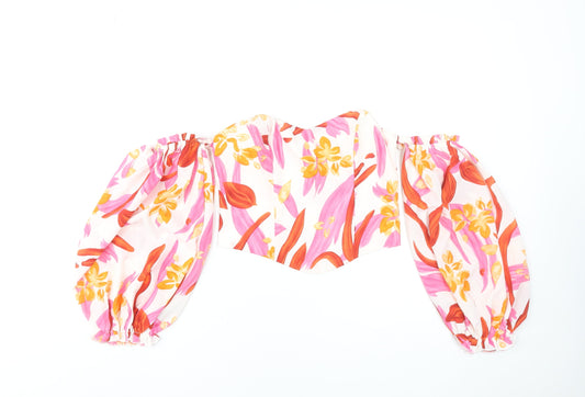 Womens UK Size 12 Xx Dee Multicoloured Cropped Blouse