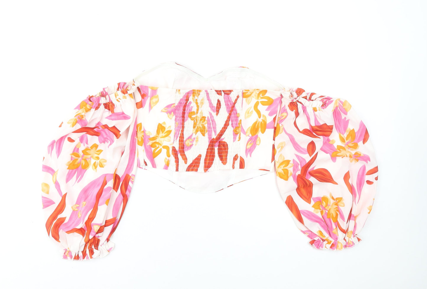 Womens UK Size 12 Xx Dee Multicoloured Cropped Blouse