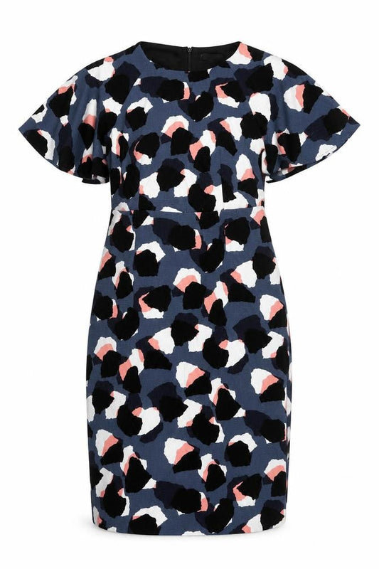 Front view of Gallery Women’s Multicoloured, size UK 16, Sheath Knee Length Dress