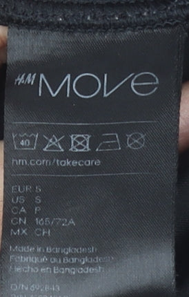 H&M Move Women’s Black Ankle Leggings Size 10 Stretch Slim Fit Activewear