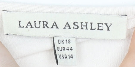 Laura Ashley Women’s Ivory Lace Trim Cotton Camisole Top UK 18