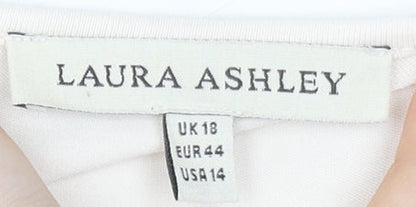 Laura Ashley Women’s Ivory Lace Trim Cotton Camisole Top UK 18