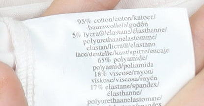 Laura Ashley Women’s Ivory Lace Trim Cotton Camisole Top UK 18