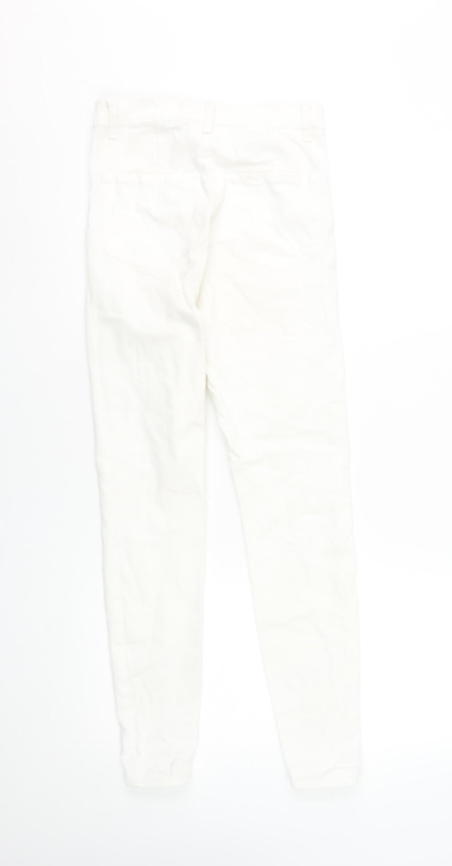 Primark Women White Skinny Jeans Size 10 Cotton Blend Stretch