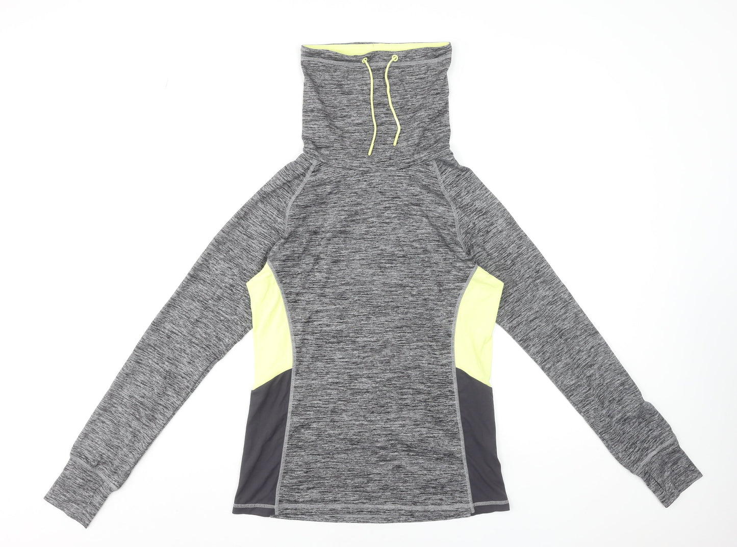 Crane Women’s Grey Long Sleeve High Neck Running Top Size S