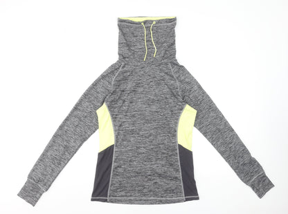 Crane Women’s Grey Long Sleeve High Neck Running Top Size S