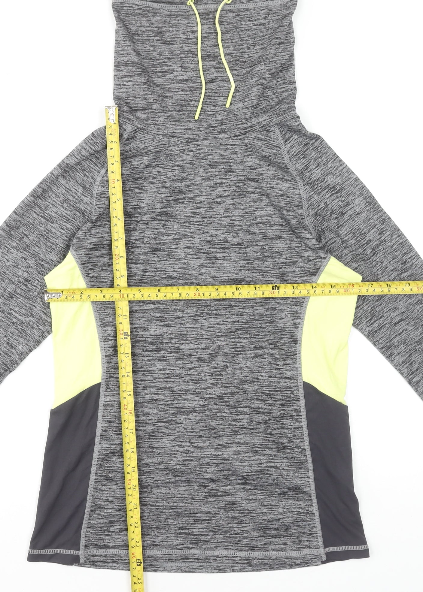 Crane Women’s Grey Long Sleeve High Neck Running Top Size S