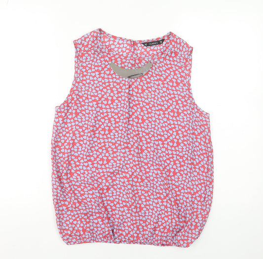 Dunnes Stores Women's Pink Floral Sleeveless Blouse Size 10