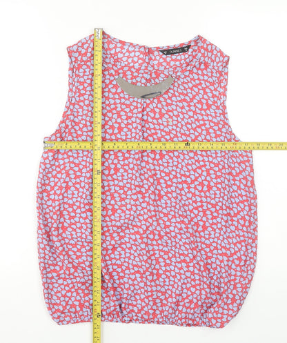 Dunnes Stores Women's Pink Floral Sleeveless Blouse Size 10
