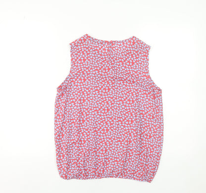 Dunnes Stores Women's Pink Floral Sleeveless Blouse Size 10