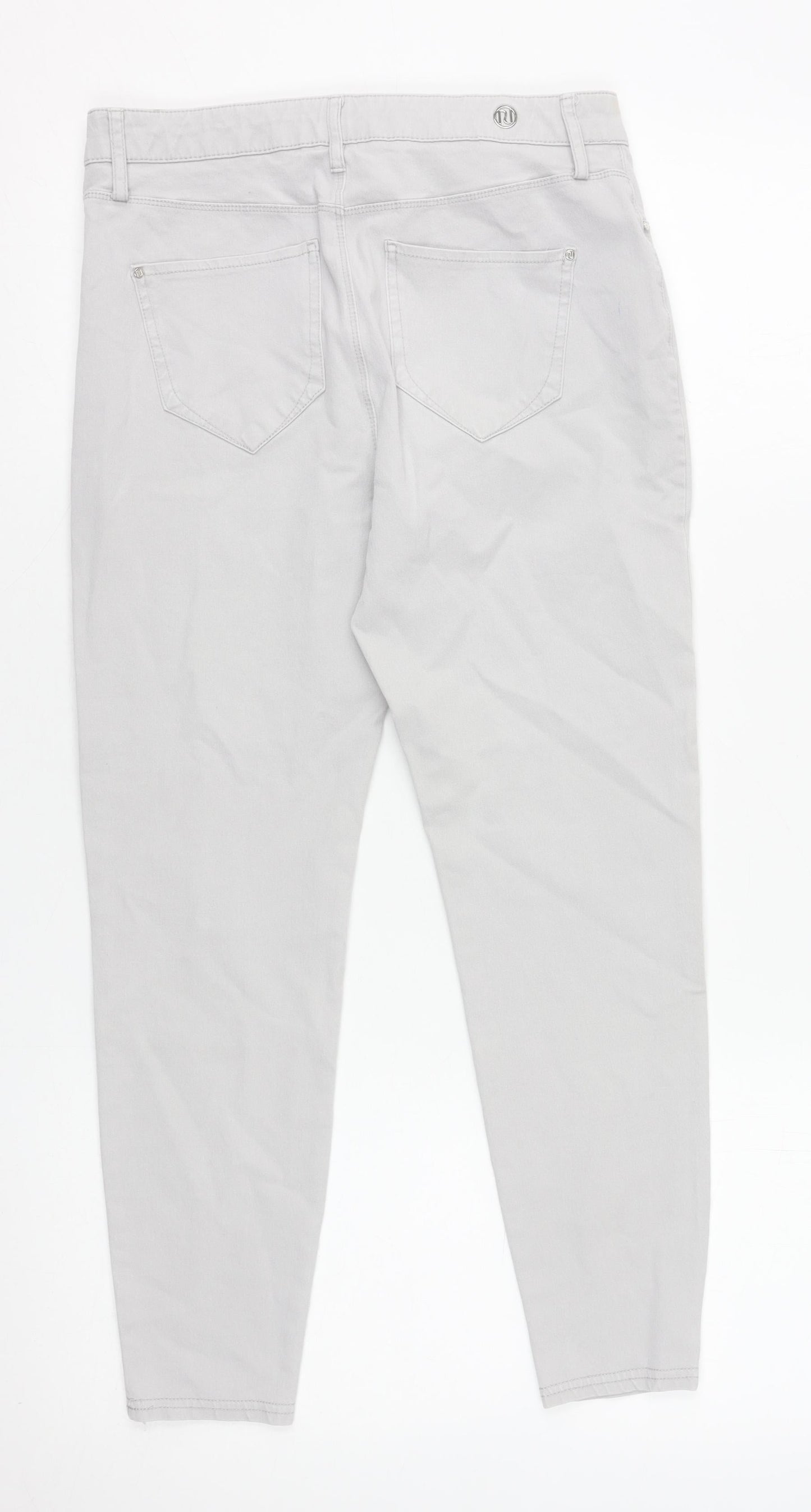 Womens UK Size 10 River Island Slim Fit Skinny Grey Jeans