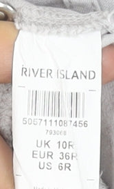 Womens UK Size 10 River Island Slim Fit Skinny Grey Jeans