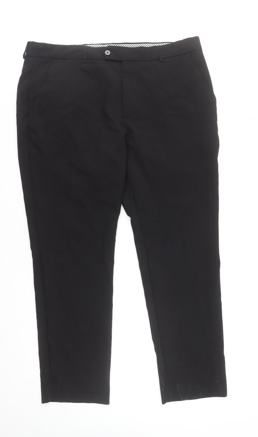 St. Bernard for Dunnes Stores Men's Black 38in Regular Fit Dress Pants