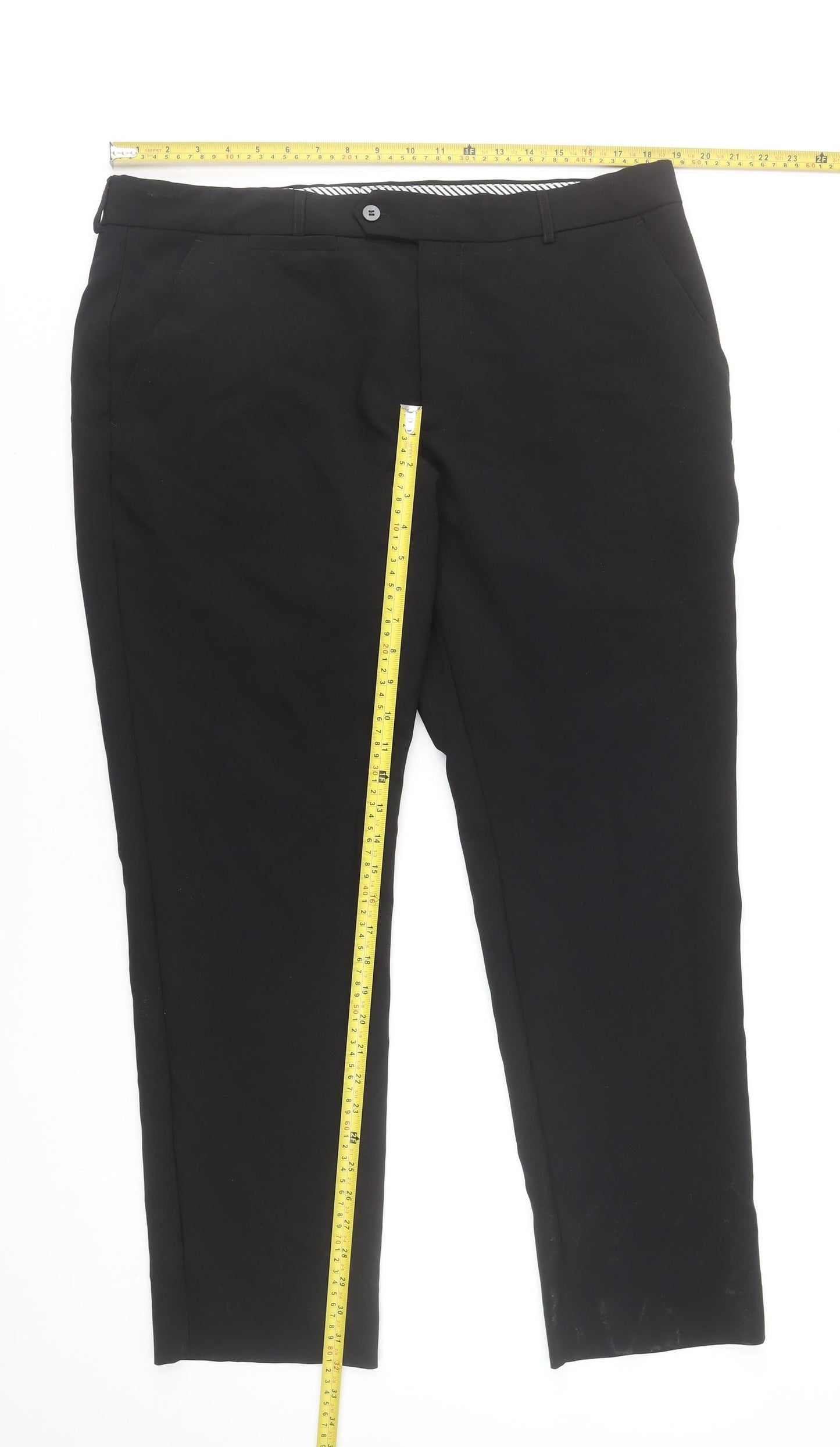 St. Bernard for Dunnes Stores Men's Black 38in Regular Fit Dress Pants