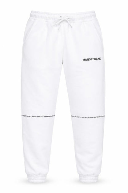 Mens UK Size S boohooMAN Regular Fit Jogger White Trousers