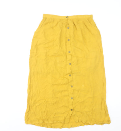Womens UK Size S Stradivarius A-Line Linen Skirt