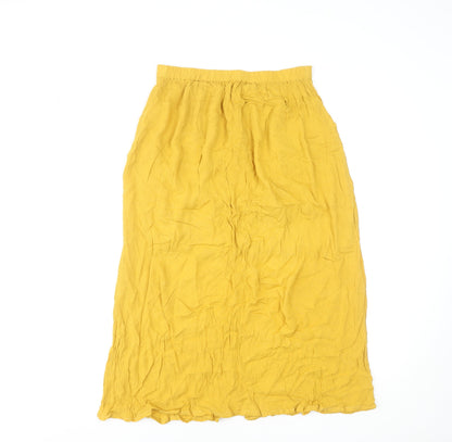 Womens UK Size S Stradivarius A-Line Linen Skirt