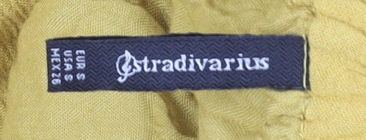 Womens UK Size S Stradivarius A-Line Linen Skirt