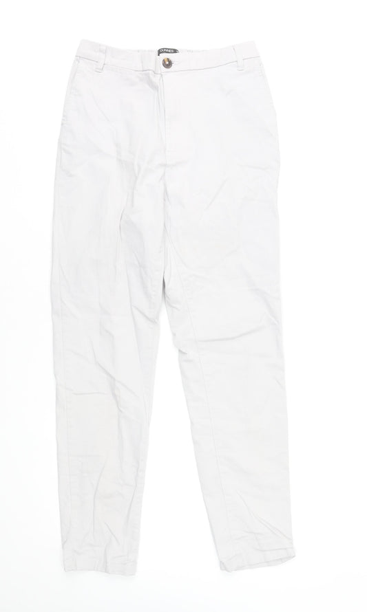 Dunnes Stores Women White Cotton Blend Chino Trousers Size 10