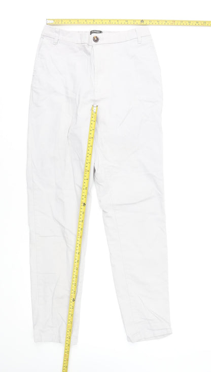 Dunnes Stores Women White Cotton Blend Chino Trousers Size 10