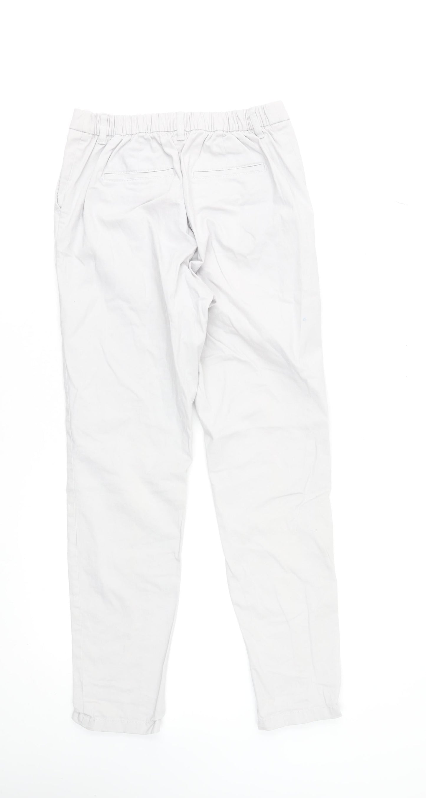 Dunnes Stores Women White Cotton Blend Chino Trousers Size 10