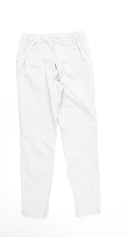 Dunnes Stores Women White Cotton Blend Chino Trousers Size 10