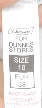 Dunnes Stores Women White Cotton Blend Chino Trousers Size 10